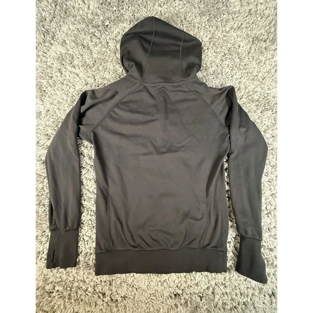 Nike Live Strong Hoodie Women's S Black Yellow 1/4‎ Zip Pockets Long Sleeve